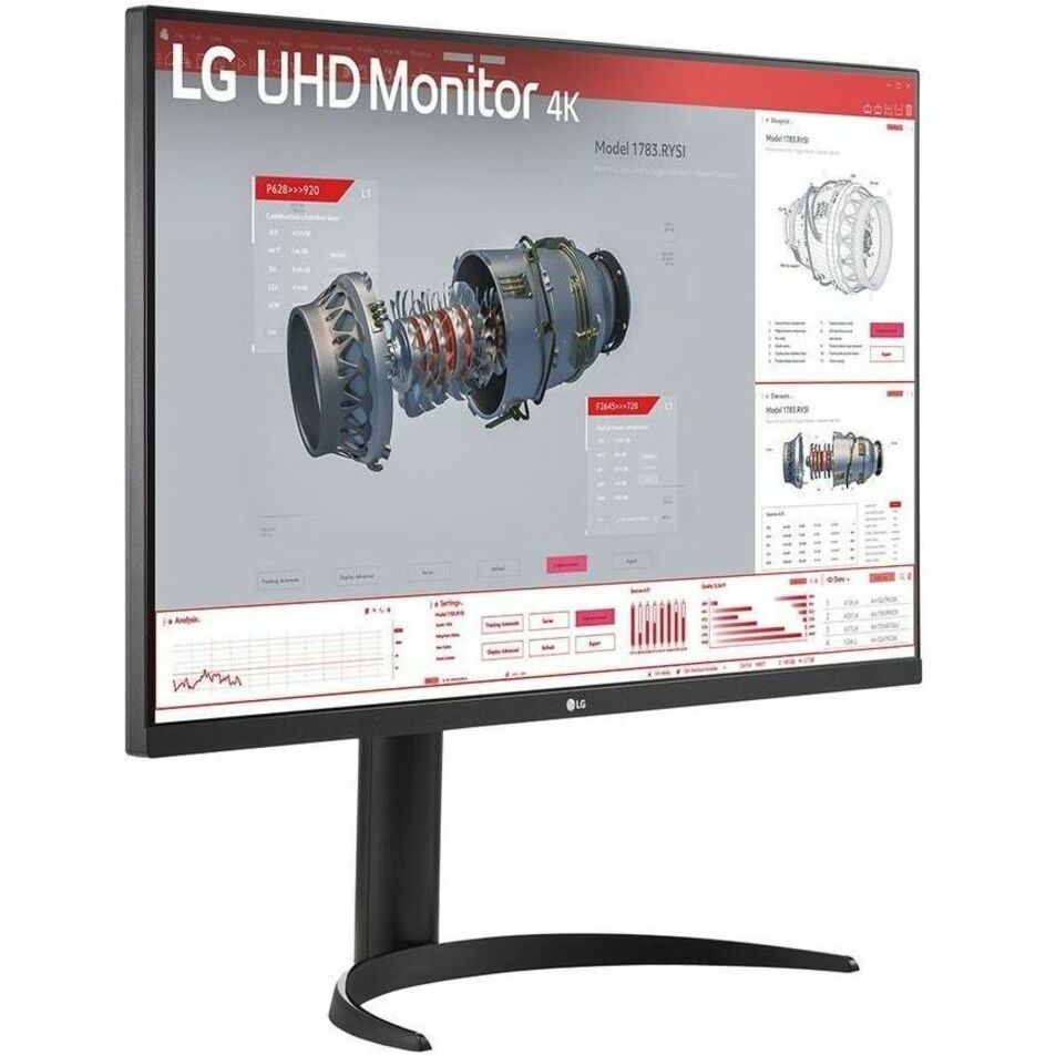 LG 32BR55U-B 32" 4K UHD LCD Monitor, HDR10, USB-C Hub, ErgoStand, VA Panel, 3840x2160, DisplayPort HDMI, Built-in Speakers, Height Adjustable (3 Year Warranty)
