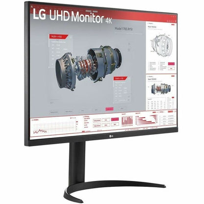 LG 32BR55U-B 32" 4K UHD LCD Monitor, HDR10, USB-C Hub, ErgoStand, VA Panel, 3840x2160, DisplayPort HDMI, Built-in Speakers, Height Adjustable (3 Year Warranty)