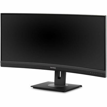 ViewSonic VG3456C 34" UWQHD Curved Docking Monitor, 100W USB-C, RJ45, 3440x1440, 21:9 Ultrawide, 400 Nit, Ergonomic Design, Built-in USB Hub, VESA Mount - VG3456C Black (3 Year Warranty)