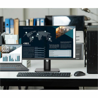 MSI PRO MP243XP 24" Full HD IPS LED Monitor, 100Hz, 1ms MPRT, AMD FreeSync, HDR, Height/Pivot/Tilt/Swivel, Built-in Speakers, HDMI/DisplayPort, Black - PROMP243XP (4 Year Warranty)