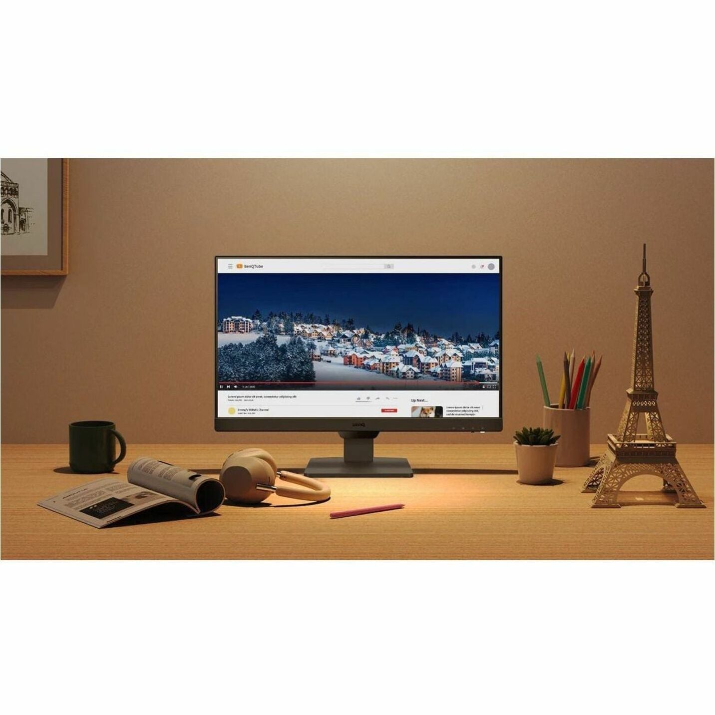 BenQ GW2490 23.8" LED Monitor, Full HD IPS Display, 100Hz, Eye Care Technology, 250 Nit, 99% sRGB, HDMI DisplayPort, Built-in Speakers, VESA Mount, Black - GW2490 (1 Year Warranty)