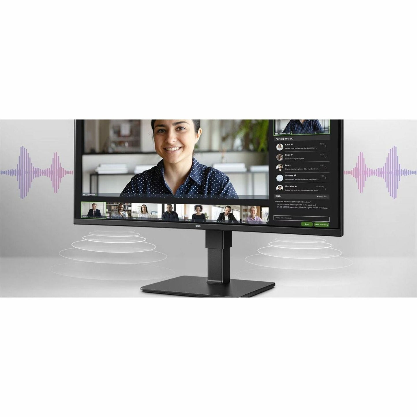 LG Ultrawide 34BQ77QE-B 34" Curved LED Monitor, WQHD 3440x1440, IPS, HDR10, USB-C 90W, Built-in Speakers, KVM Switch, Height Adjustable Stand, Textured Black - 34BQ77QEB (3 Year Warranty)