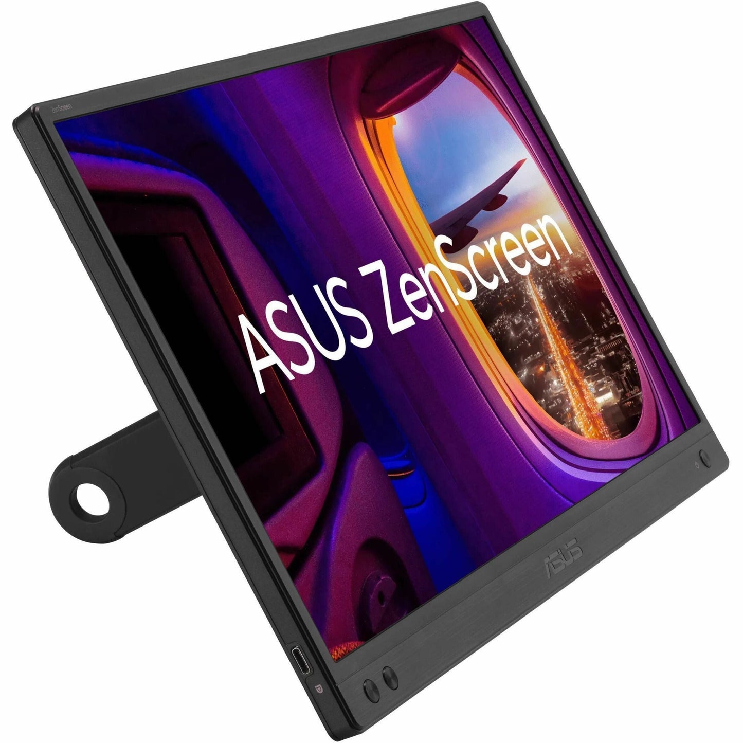 ASUS ZenScreen MB166CR 15.6" Portable LED Monitor, Full HD IPS, USB-C, 178° Wide View, Eye Care, Flicker-Free, Blue Light Filter, 360° Kickstand, Landscape/Portrait - MB166CR (3 Year Warranty)
