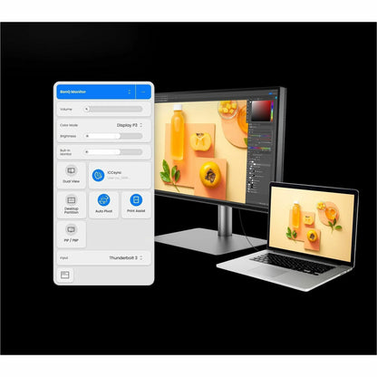 BenQ DesignVue PD2706U 27" 4K UHD LED Monitor, IPS Panel, HDR10, Pantone-Validated, KVM Switch, USB Hub, Height Adjustable, Dark Gray - PD2706U (1 Year Warranty)