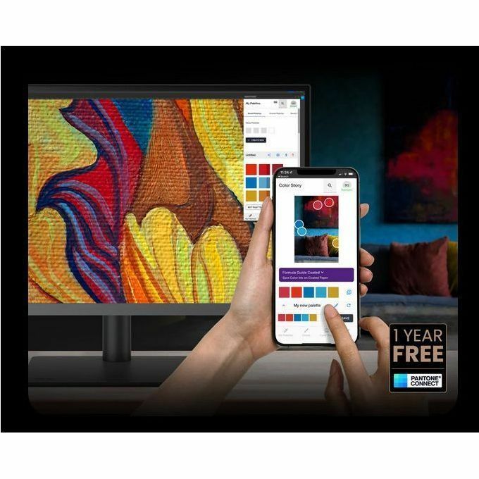 BenQ DesignVue PD2706U 27" 4K UHD LED Monitor, IPS Panel, HDR10, Pantone-Validated, KVM Switch, USB Hub, Height Adjustable, Dark Gray - PD2706U (1 Year Warranty)