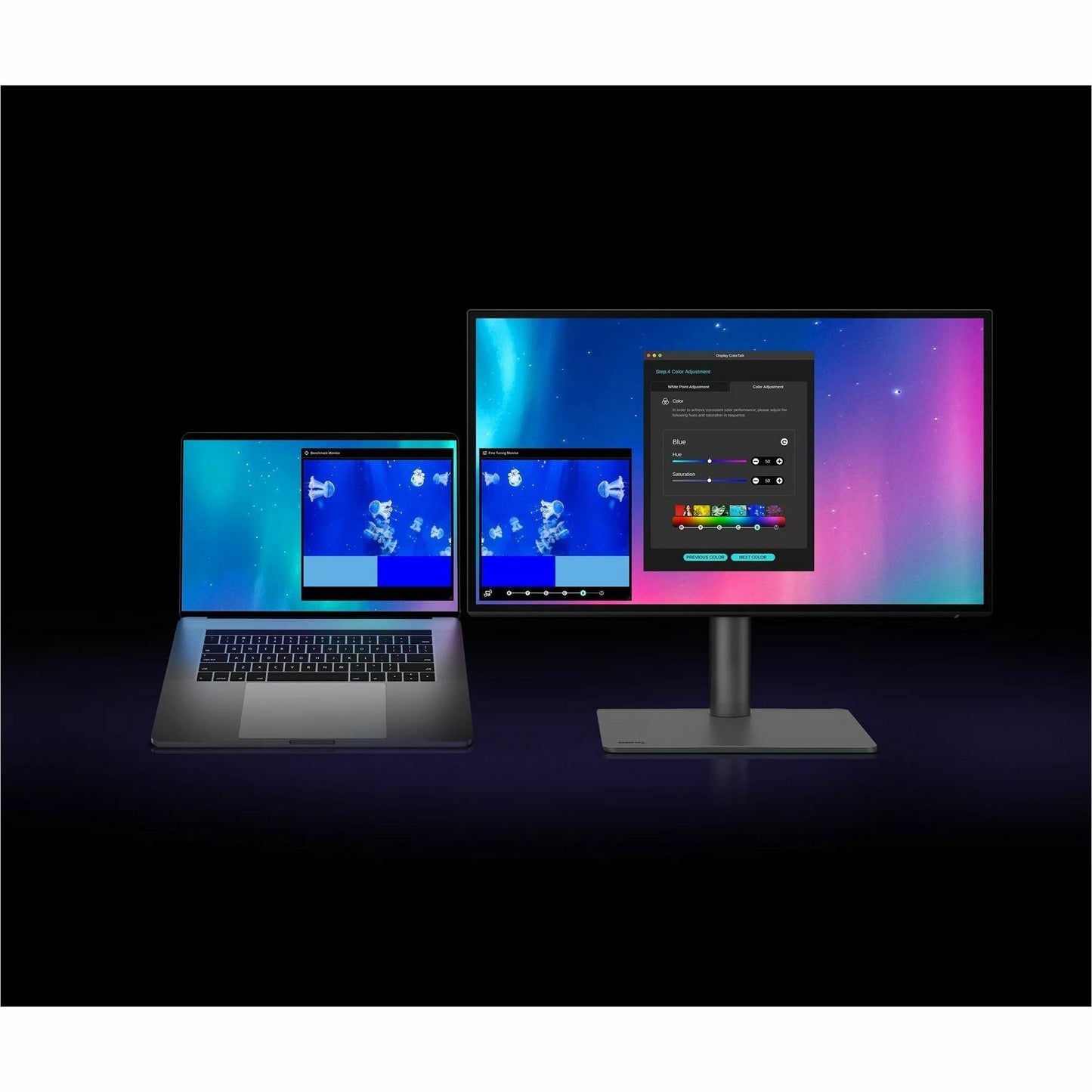 BenQ DesignVue PD2706U 27" 4K UHD LED Monitor, IPS Panel, HDR10, Pantone-Validated, KVM Switch, USB Hub, Height Adjustable, Dark Gray - PD2706U (1 Year Warranty)