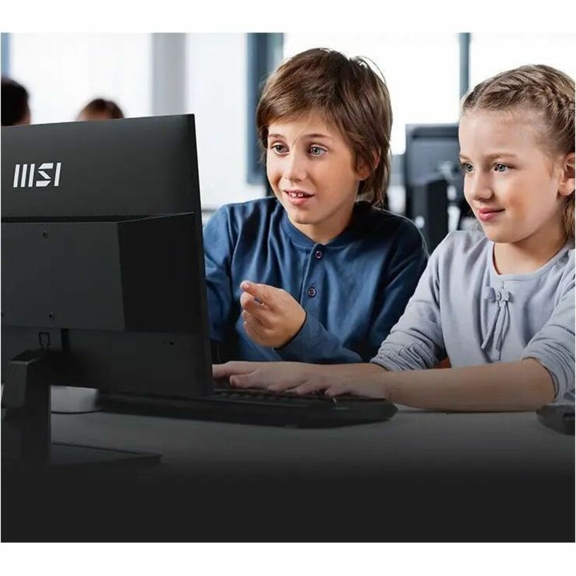 MSI PRO MP245G 24" IPS FHD Business Monitor, 100Hz, 1ms MPRT, Adaptive-Sync, Height/Tilt Adjustable, Built-in Speakers, VESA Mount, EPEAT Silver, HDMI/DisplayPort, Black - PROMP245G (1 Year Warranty)