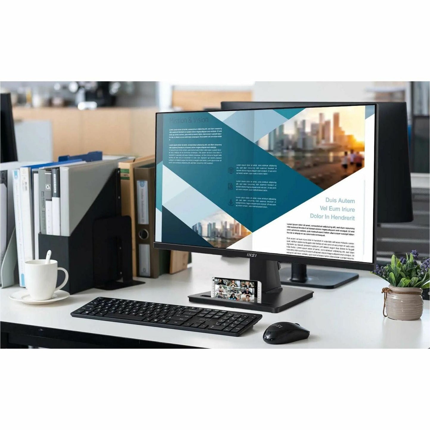 MSI PRO MP245G 24" IPS FHD Business Monitor, 100Hz, 1ms MPRT, Adaptive-Sync, Height/Tilt Adjustable, Built-in Speakers, VESA Mount, EPEAT Silver, HDMI/DisplayPort, Black - PROMP245G (1 Year Warranty)