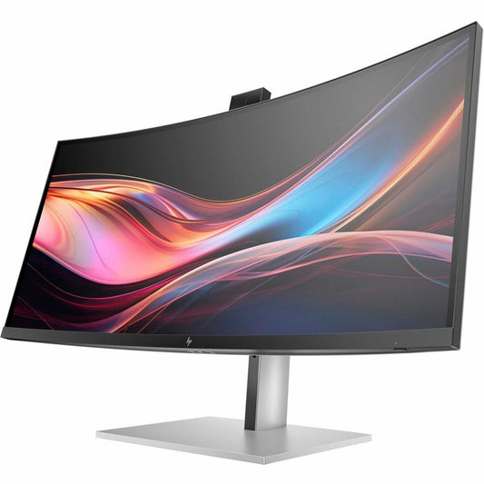 HP Series 7 Pro 34" WQHD Curved LED Monitor with 5MP AI Webcam, Thunderbolt 4, IPS Black Technology - 734pm 8K157UT (1 Year Warranty)