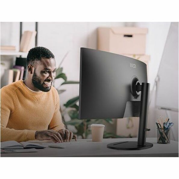 MSI Modern MD342CQP 34" Curved UWQHD VA Monitor, 3440x1440, 120Hz, HDR Ready, Adaptive-Sync, USB-C 98W PD, KVM Switch, Height/Tilt/Swivel/Pivot, Built-in Speakers, Matte Black - MD342CQP (3 Year Warranty)