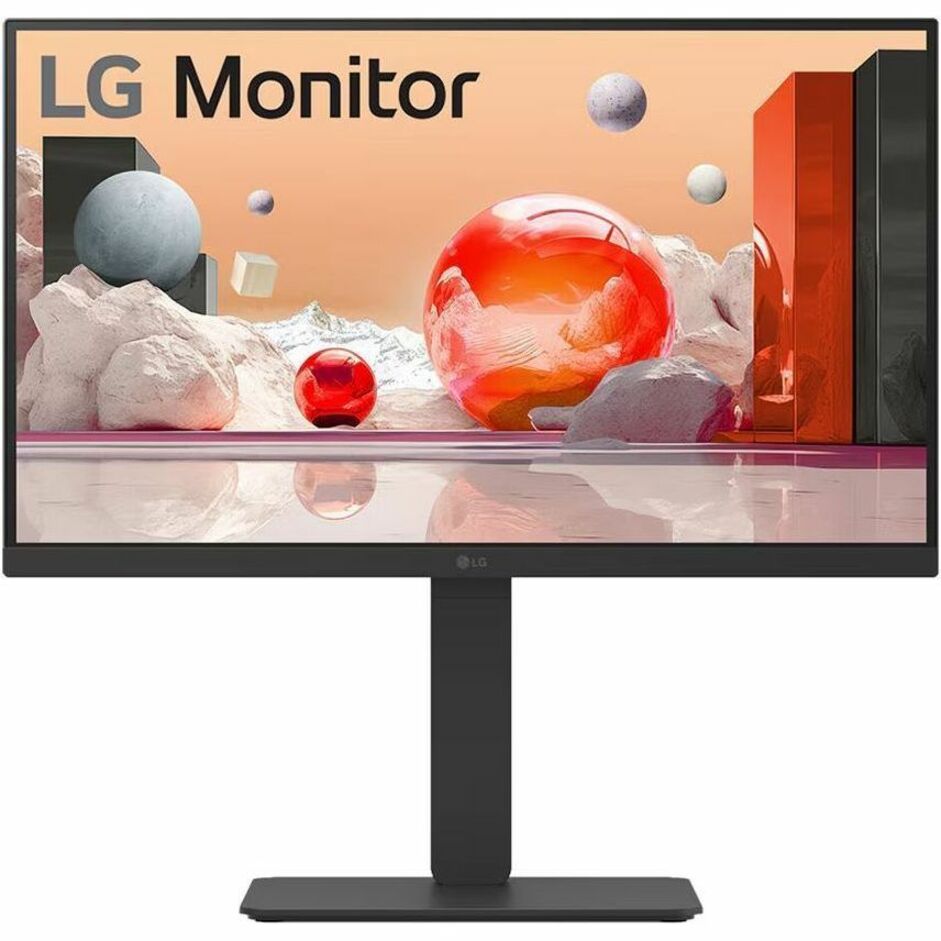 LG 24BA850-B 24" Business LCD Monitor, Full HD IPS, Built-in FHD Webcam/Mic/Speakers, USB-C 90W, 100Hz, RJ45, 6 USB Ports, Height/Pivot/Tilt/Swivel Stand, EPEAT, Black
