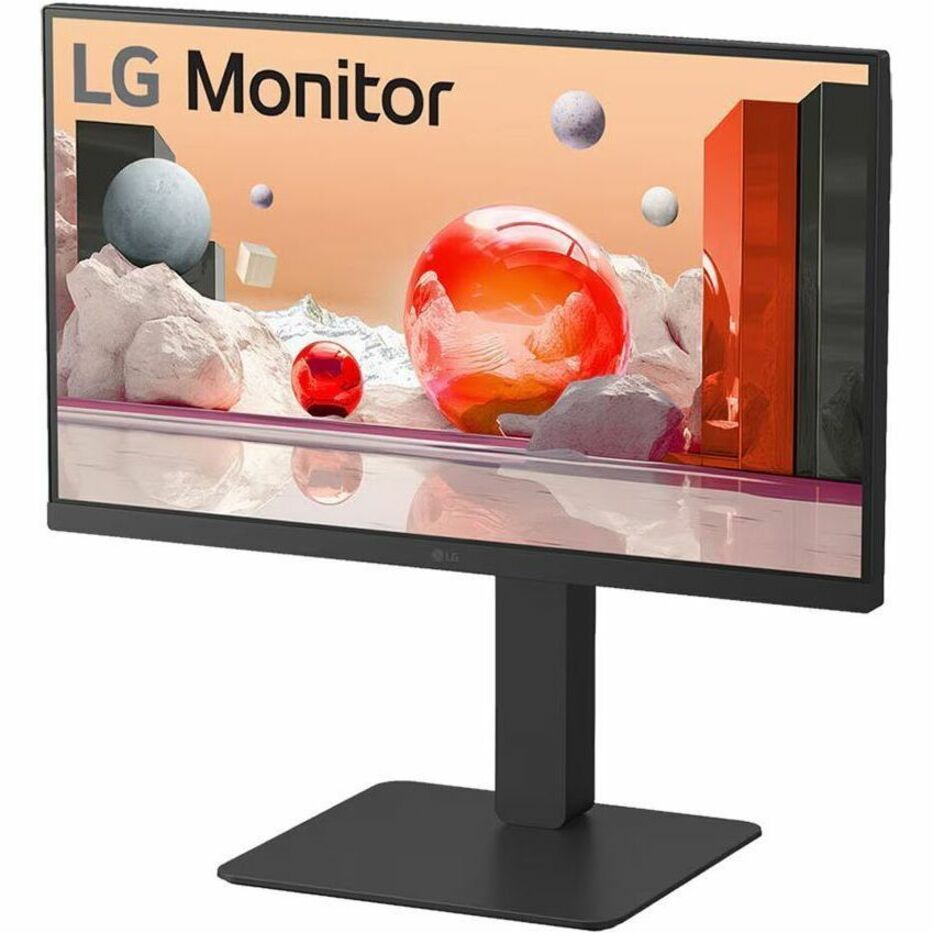 LG 24BA850-B 24" Business LCD Monitor, Full HD IPS, Built-in FHD Webcam/Mic/Speakers, USB-C 90W, 100Hz, RJ45, 6 USB Ports, Height/Pivot/Tilt/Swivel Stand, EPEAT, Black