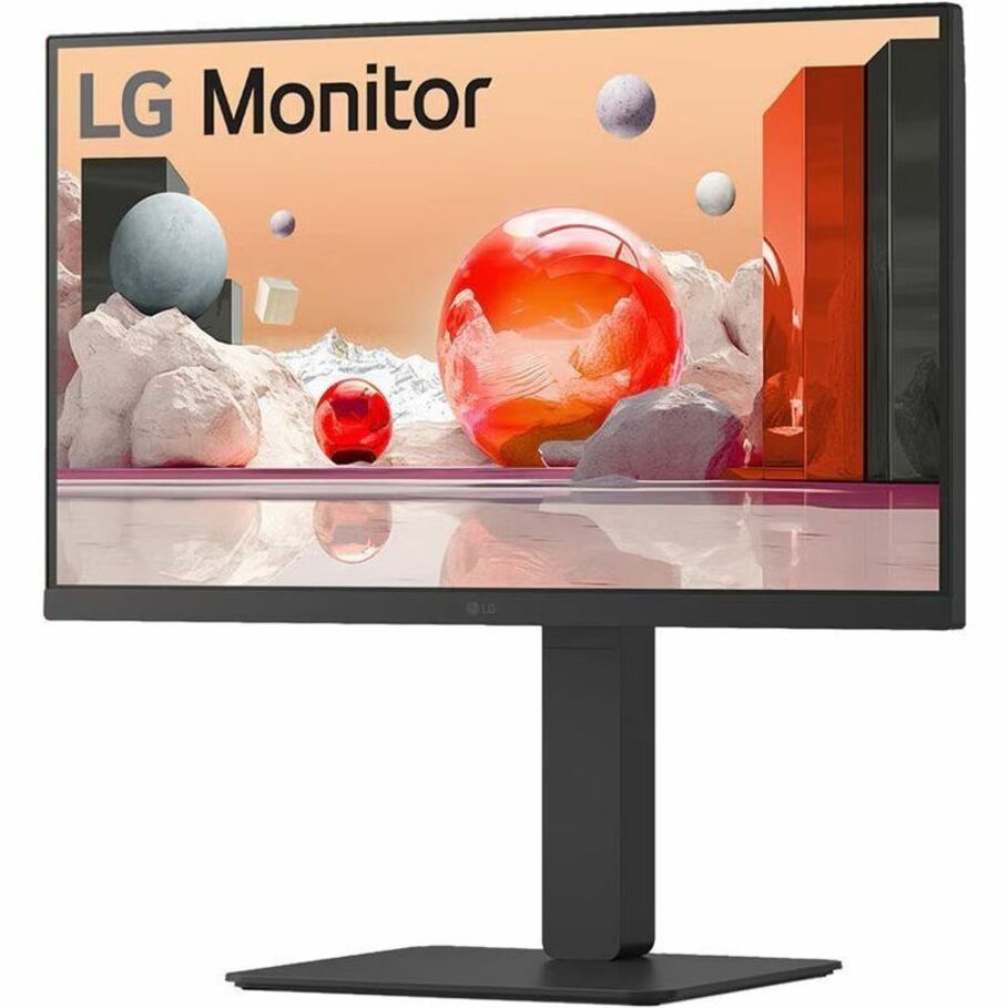 LG 24BA850-B 24" Business LCD Monitor, Full HD IPS, Built-in FHD Webcam/Mic/Speakers, USB-C 90W, 100Hz, RJ45, 6 USB Ports, Height/Pivot/Tilt/Swivel Stand, EPEAT, Black