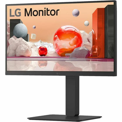 LG 24BA850-B 24" Business LCD Monitor, Full HD IPS, Built-in FHD Webcam/Mic/Speakers, USB-C 90W, 100Hz, RJ45, 6 USB Ports, Height/Pivot/Tilt/Swivel Stand, EPEAT, Black