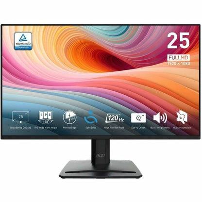 MSI Pro MP252 E2 24" LCD Monitor, 120Hz IPS, Full HD 1920x1080, 1ms MPRT, HDR Ready, Anti-Glare, Built-in Speakers, Gaming & Office, Adaptive Sync, VESA Mount - PROMP252E2 (1 Year Warranty)