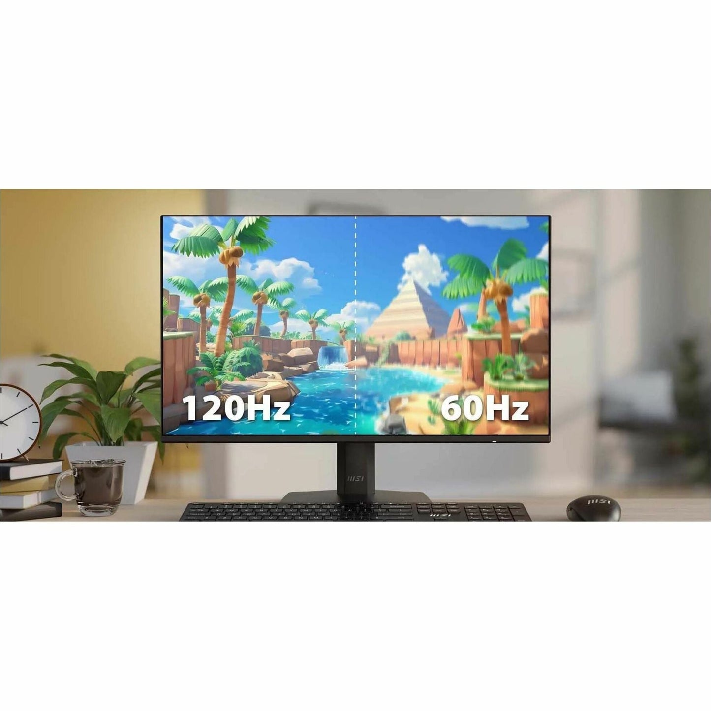 MSI Pro MP242A E2 24" LED Monitor, 120Hz FHD IPS Display, 1ms MPRT, HDR Ready, EyesErgo Technology, Adaptive Sync, Built-in Speakers, HDMI/DP/VGA, VESA Mount, Black - PROMP242AE2 (3 Year Warranty)