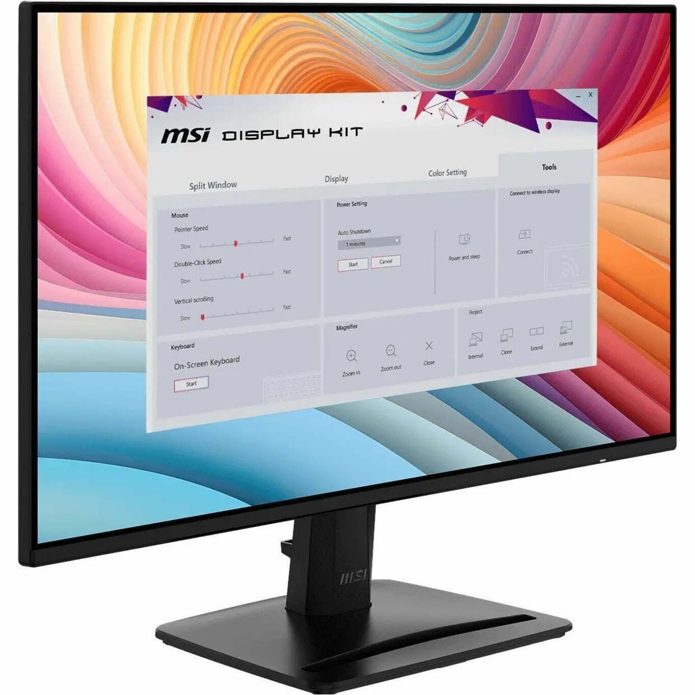 MSI Pro MP242A E2 24" LED Monitor, 120Hz FHD IPS Display, 1ms MPRT, HDR Ready, EyesErgo Technology, Adaptive Sync, Built-in Speakers, HDMI/DP/VGA, VESA Mount, Black - PROMP242AE2 (3 Year Warranty)