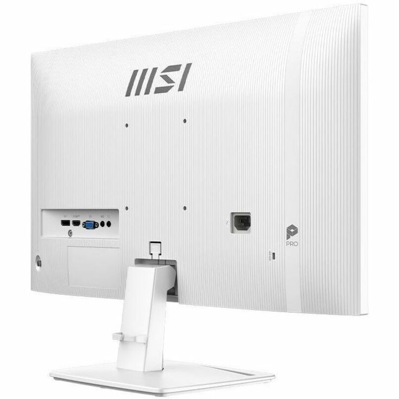 MSI Pro MP251WE2 25" Business LED Monitor, FHD IPS 120Hz, 1ms Response, HDR Ready, Anti-Glare, Frameless Design, Built-in Speakers, Adaptive Sync, Matte White - MP251WE2 (3 Year Warranty)
