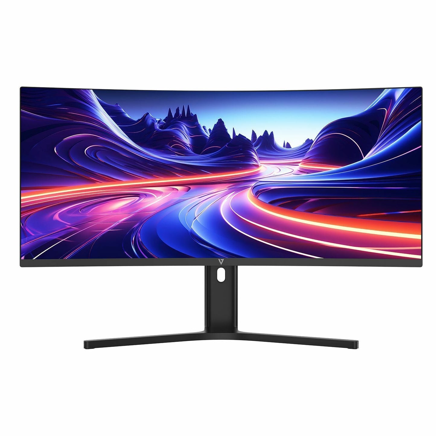 V7 L340WQ-HAS-N 34" Class UW-QHD Curved Screen LED Monitor - 21:9 - Black