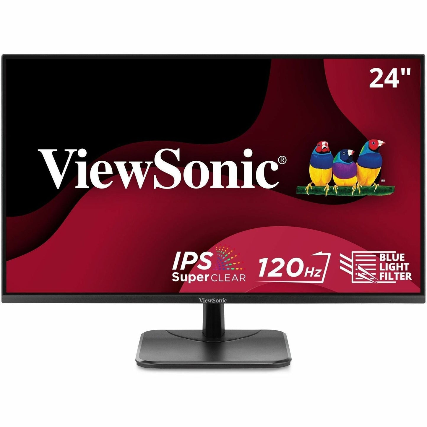 ViewSonic VA2456A-MHD 24-Inch LED Monitor, 1080p IPS Display, 120Hz Refresh Rate, Eye Care Technology, Multiple Inputs HDMI/DisplayPort/VGA, Built-in Speakers, VESA Mount (3 Year Warranty)