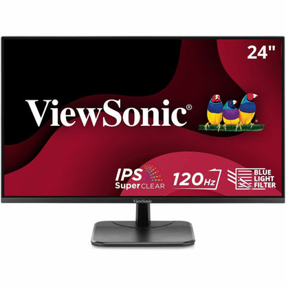 ViewSonic VA2456A-MHD 24-Inch LED Monitor, 1080p IPS Display, 120Hz Refresh Rate, Eye Care Technology, Multiple Inputs HDMI/DisplayPort/VGA, Built-in Speakers, VESA Mount (3 Year Warranty)