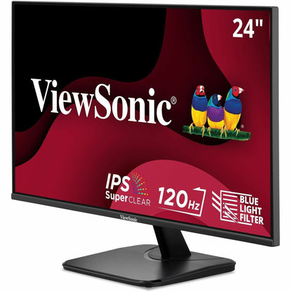 ViewSonic VA2456A-MHD 24-Inch LED Monitor, 1080p IPS Display, 120Hz Refresh Rate, Eye Care Technology, Multiple Inputs HDMI/DisplayPort/VGA, Built-in Speakers, VESA Mount (3 Year Warranty)