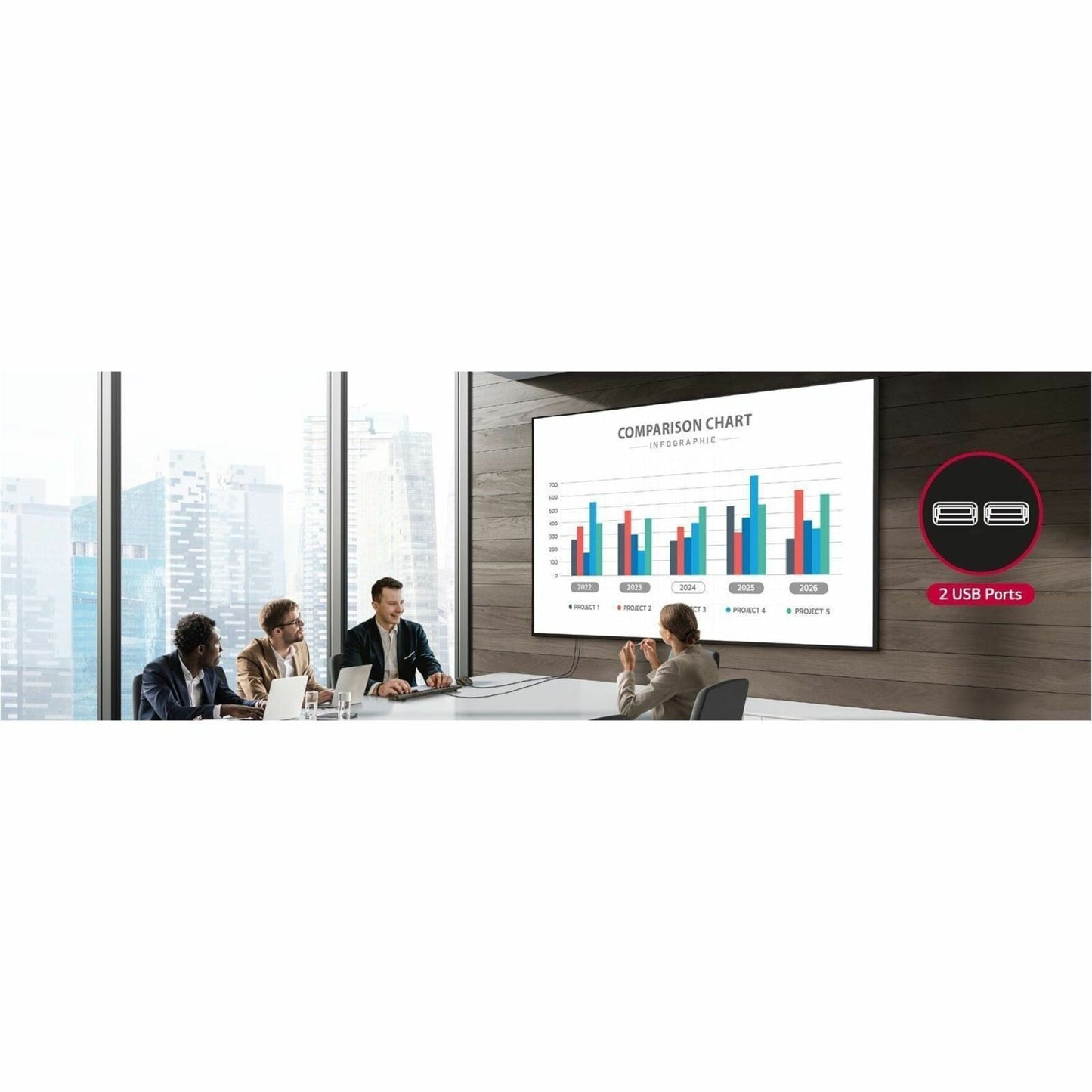 LG UH5N-M 86" UHD Signage Display, Slim Design, Fire Flame Resistance, Enhanced Security, 120Hz, Multi-USB, Anti-Glare, webOS, IP5x, ISO/IEC 15408 (1 Year Warranty)