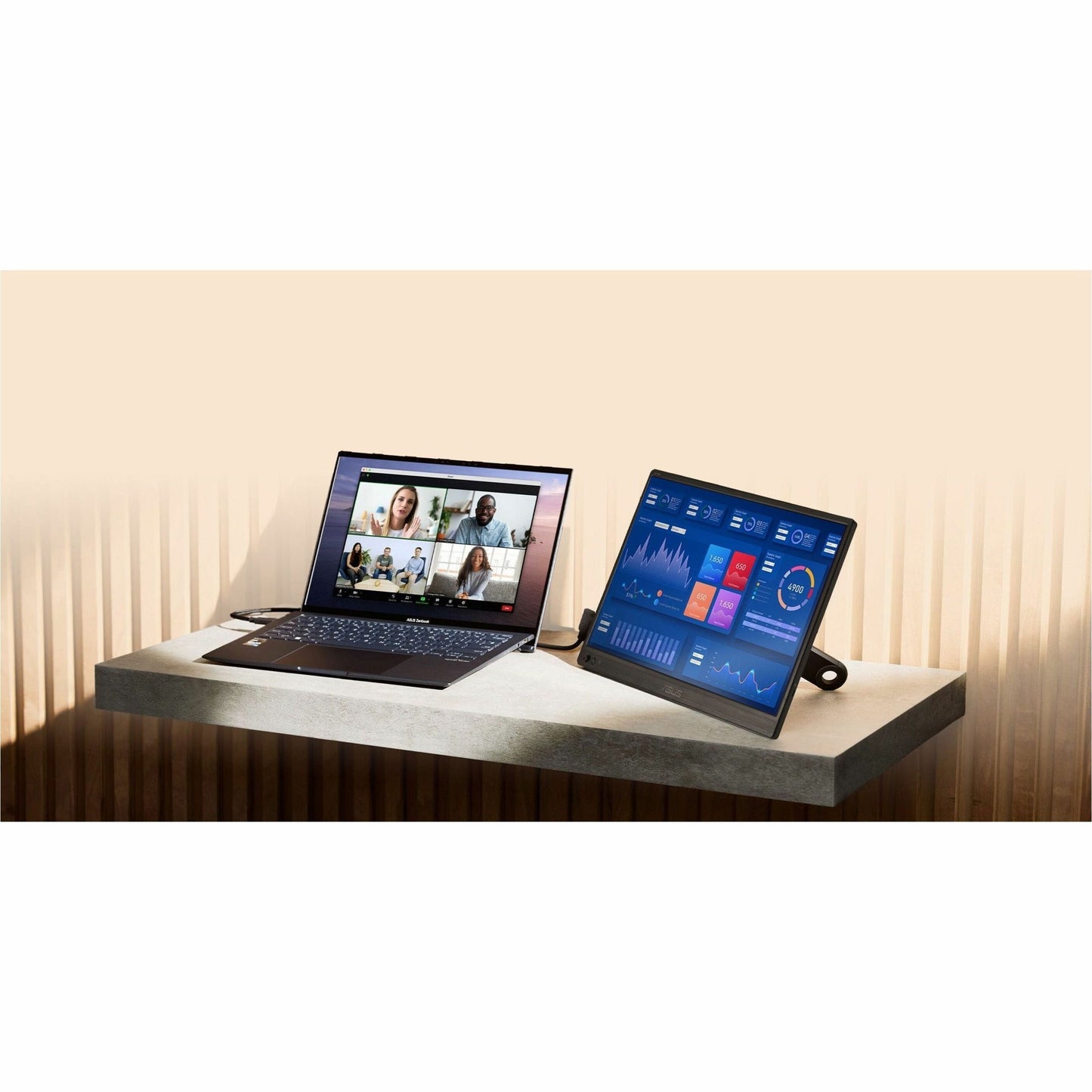 ASUS ZenScreen MB169CK 15.6" Portable LED Monitor, Full HD IPS, Dual USB-C, Anti-Glare, 360° Kickstand, Eye Care, Flicker-Free, Blue Light Filter - MB169CK (3 Year Warranty)