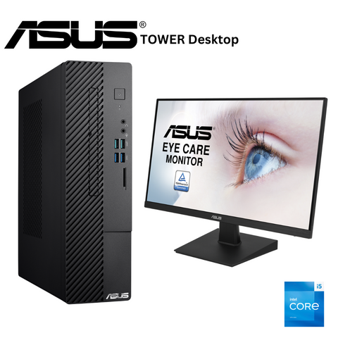 ASUS S500SC Tower Desktop Core I5-11400 With Free ASUS 24" VA24HE Frameless Monitor Offer