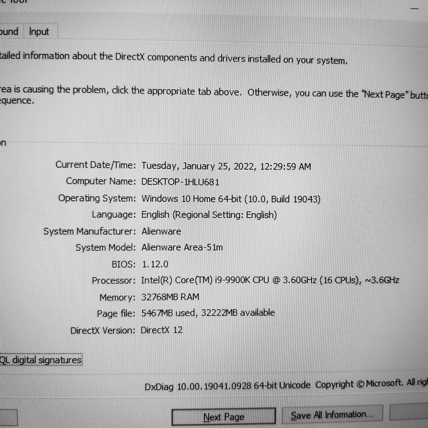 Alienware Area-51m i9-9900k RTX 2070 144hz Gaming Laptop (New Open Box)