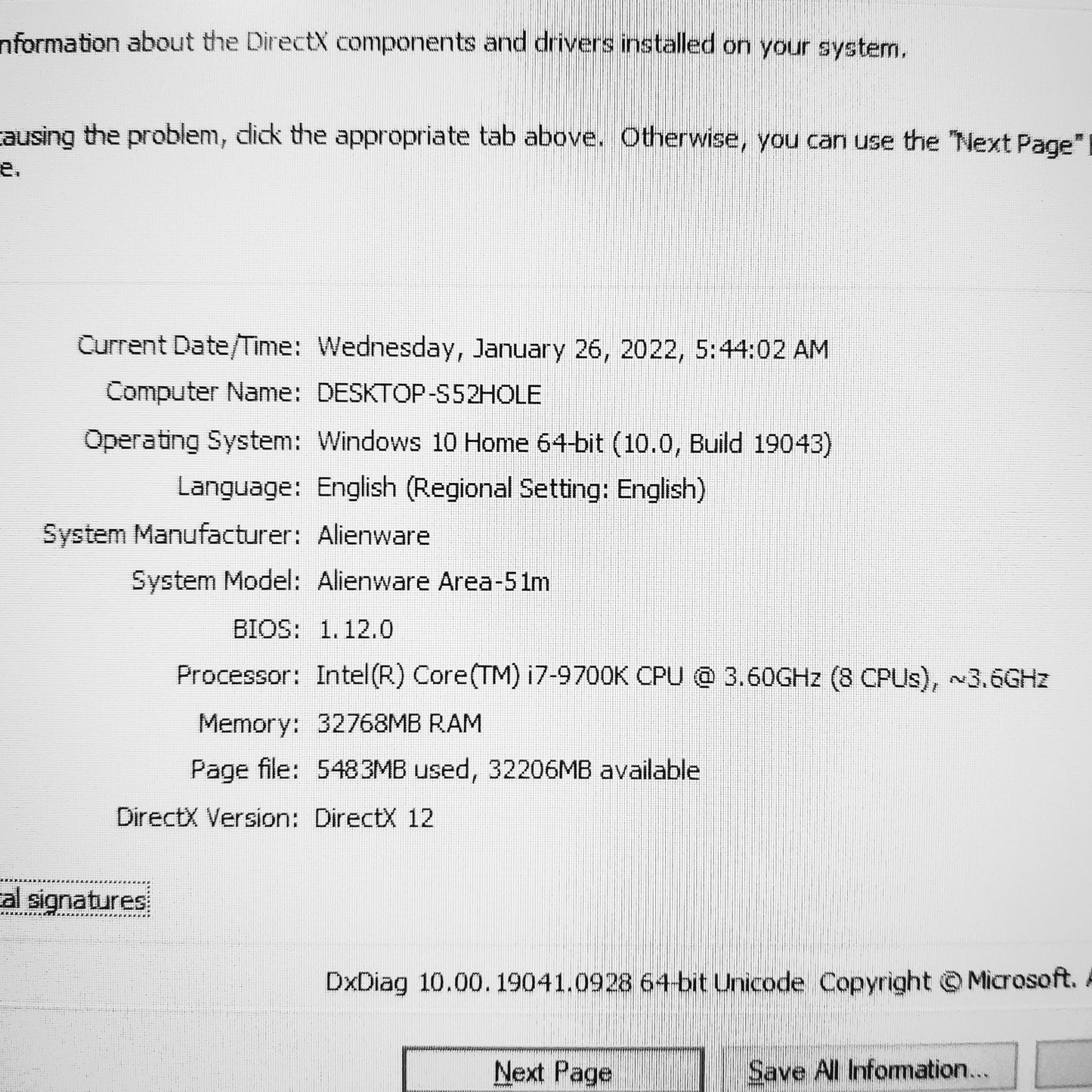 Alienware Area 51m i7-9700k RTX 2070 144hz Gaming Laptop (New Open Box)