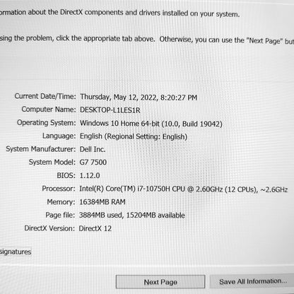 Dell G7 7500 i7-10750h Rtx 2060 4K Gaming Laptop Offers (New Open Box)