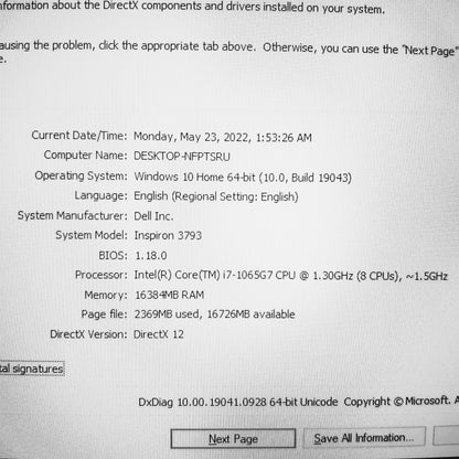 Dell Inspiron 3793 i7-1065g7 17.3" Iris Plus Up To 8gb Laptop Offers (Open Box)