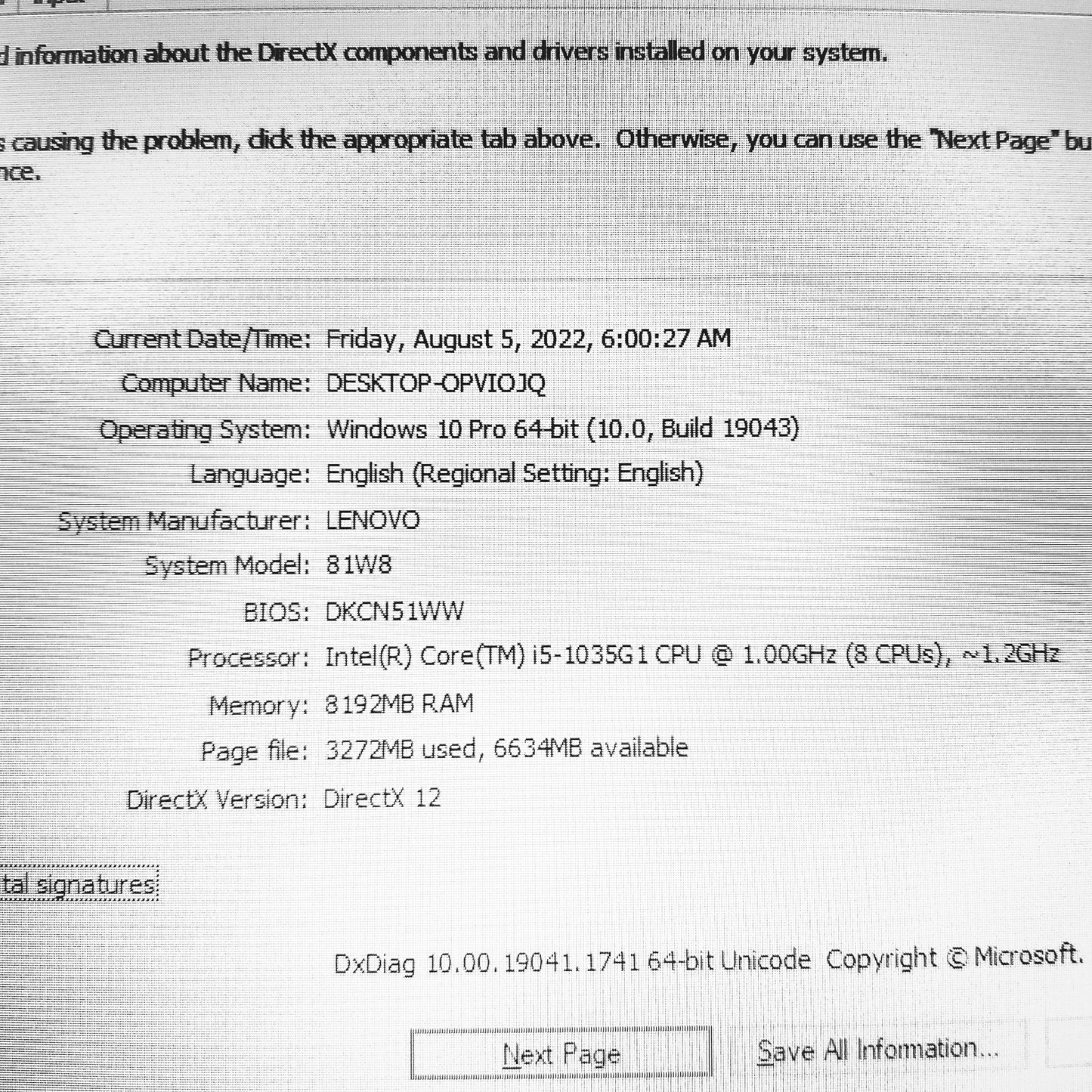 Lenovo IdeaPad S145 81W8 i5-1035G1 Laptop (Used Very Clean)