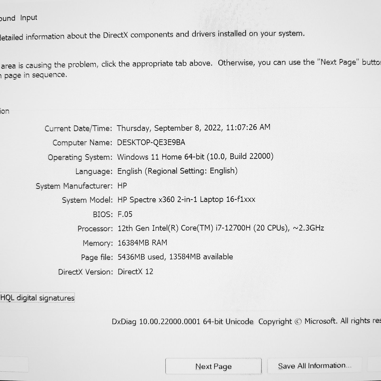 Hp Spectre X360 2in1 16-F1013dx i7-12700h Iris Xe 3K+ Laptop Offer (Brand New)