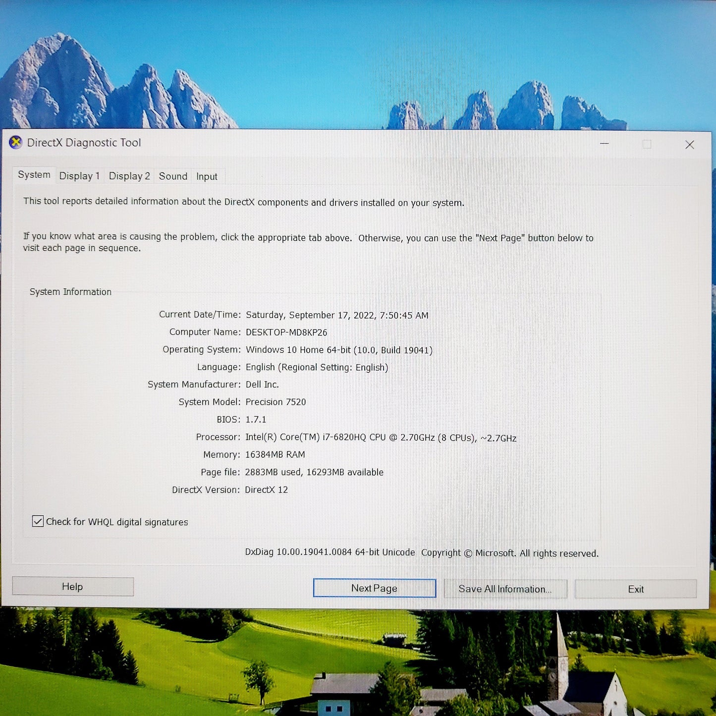 Dell Precision 7520 Core i7 Nvidia Quadro M1200 4gb 15.6" Laptops (Open Box)