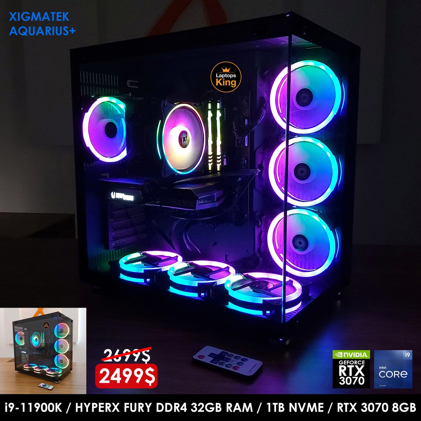 Xigmatek Aquarius Plus i9-11900K RTX 3070 Gaming Desktop (Brand New)