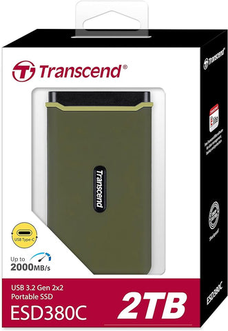Transcend 2TB USB 3.2 Gen 2x2 USB Type-C ESD380C Portable Rugged SSD External Hard Drive (Brand New)