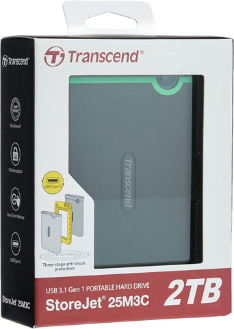Transcend 4TB StoreJet 2.5" USB Type-C Rugged Anti-shock Portable External Hard Drive (Brand New)