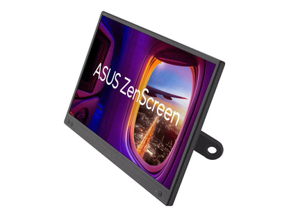 ASUS ZenScreen MB166CR 15.6" Portable LED Monitor, Full HD IPS, USB-C, 178° Wide View, Eye Care, Flicker-Free, Blue Light Filter, 360° Kickstand, Landscape/Portrait - MB166CR (3 Year Warranty)