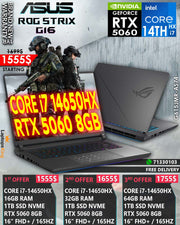 ASUS ROG STRIX G16 G615JMR-AS74 CORE i7-14650HX RTX 5060 16” FHD+ 165HZ GAMING LAPTOP (BRAND NEW 1YR WARRANTY)