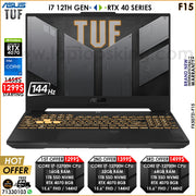 Asus Tuf F15 FX507ZI-F15 Military Grade Core i7-12700h Rtx 4070 144Hz Gaming Laptop Offers (Brand New)