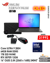 ASUS ROG ZEPHYRUS G16 Core ULTRA 9 285H RTX 5070Ti 12GB 16” 2.5K OLED SCREEN LAPTOP