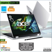 Acer Aspire 3 | Spin 14 A3SP14-31PT Core i3-N305 Fhd+ Flip-Touch 2in1 Laptop Offer (New OB)
