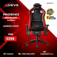 Xdrive Akdeniz XD-AKD-K/S Red/Black Leather Chair (Brand New)