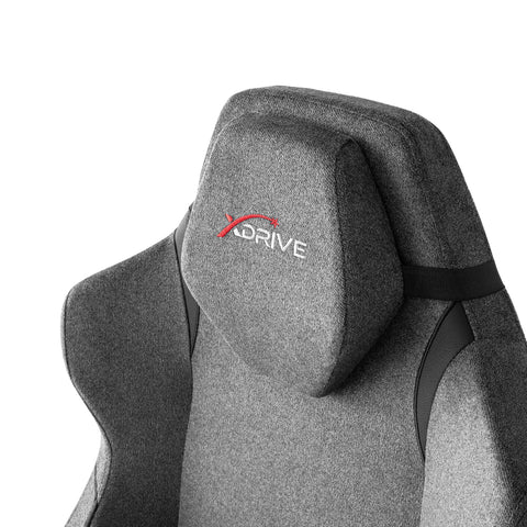 XDRIVE ANKA GREY FABRIC CHAIR (BRAND NEW)