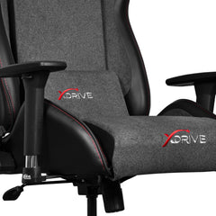 Xdrive Atak XD-ATK-G/S Grey Fabric & Black Leather Chair (Brand New)