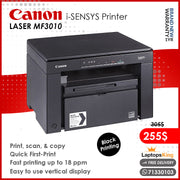 Canon i-Sensys Mf3010 Laser | Black Printing | 3in1 Printer (Brand New)