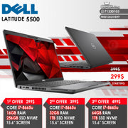 DELL LATITUDE 5500 CORE i78TH 15.6" LAPTOPS (OPEN BOX WITH WARRANTY )