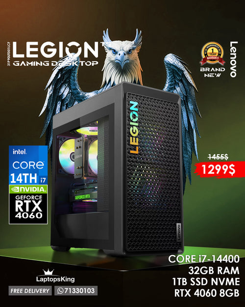 Lenovo Legion T5 31P90UT001LCF Core i7-14400 Rtx 4060 Gaming Desktop (Brand New)